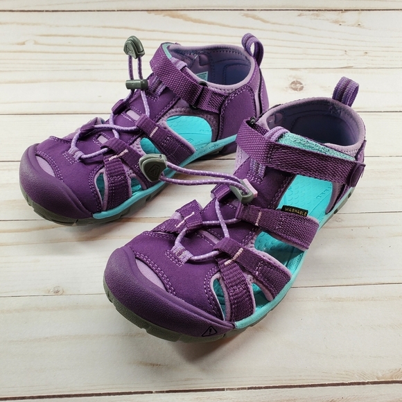 KEEN Youth Size 2‎ Purple Seacamp II CNX Majesty Tibetan Stone Sandals 1020701 - Picture 2 of 8
